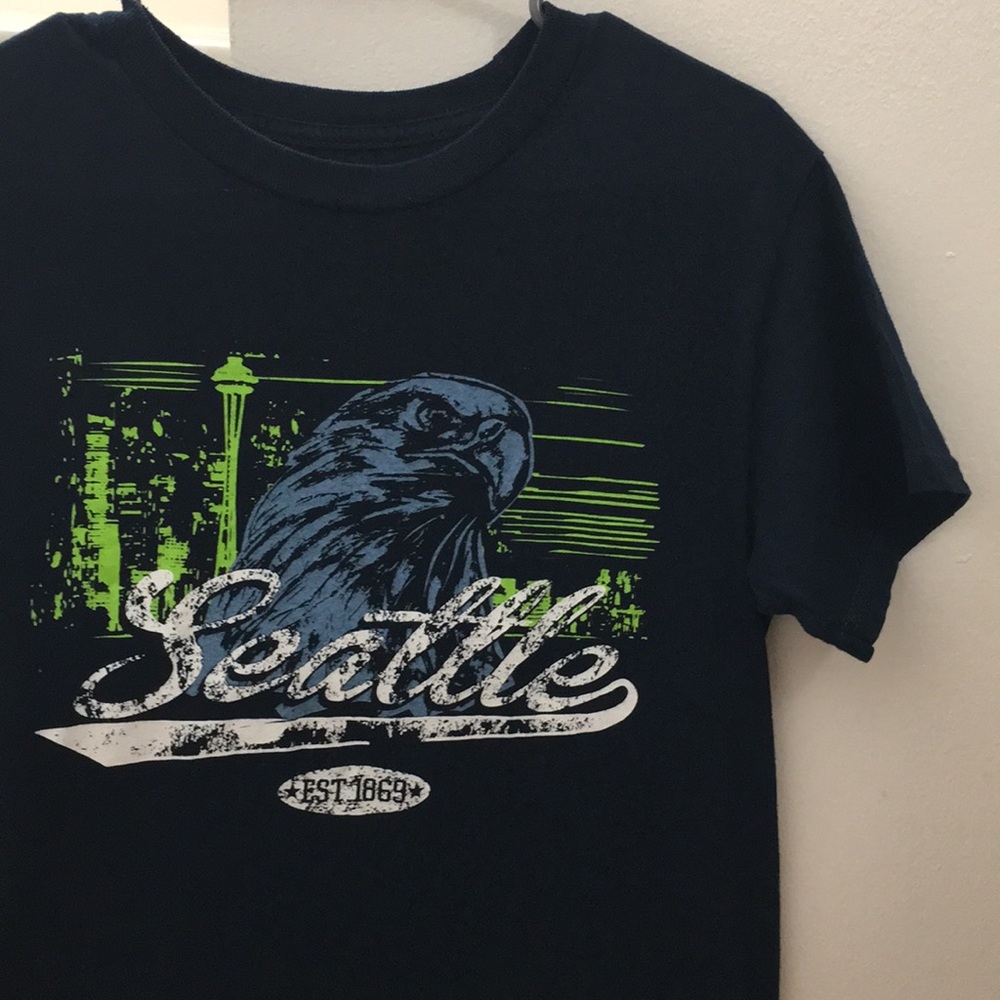 Blue “Seattle” Short Sleeve T-shirt